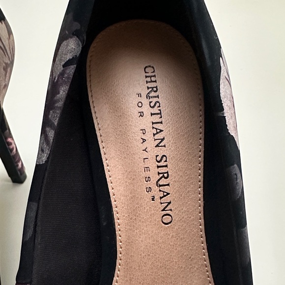 🌺 CHRISTIAN SIRIANO for Habit pointed pump heels featuring dark floral 7.5 - Picture 11 of 12